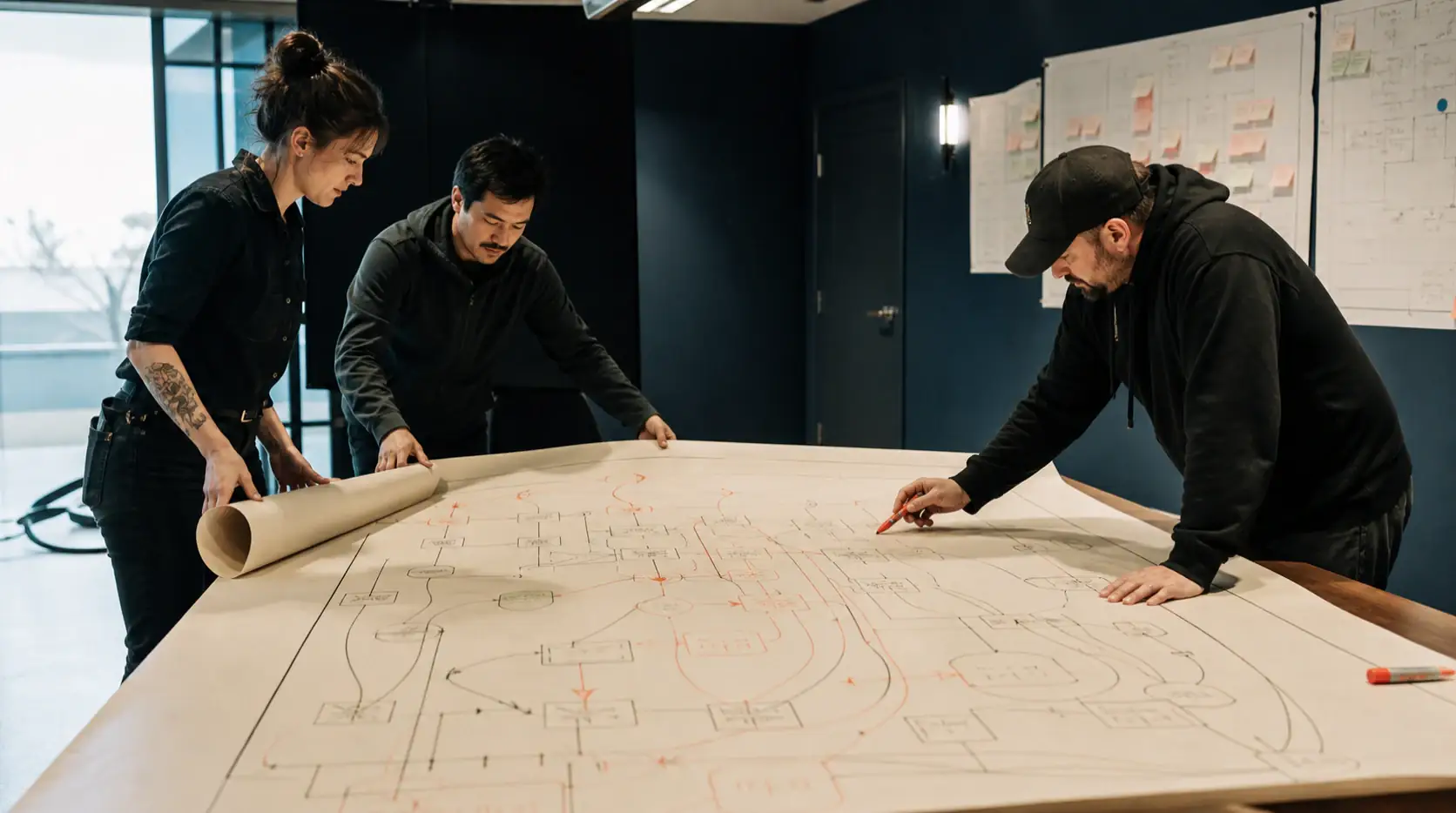 Web engineers unrolling and checking a large old-to-new URL migration map