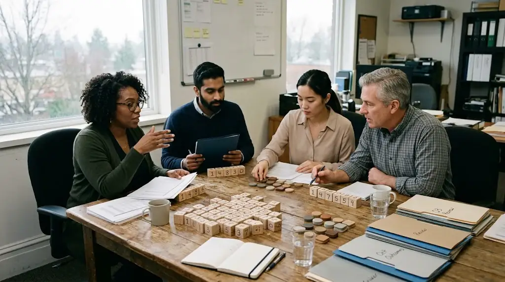 Sales operations team comparing predicted lead bands with observed outcomes over time