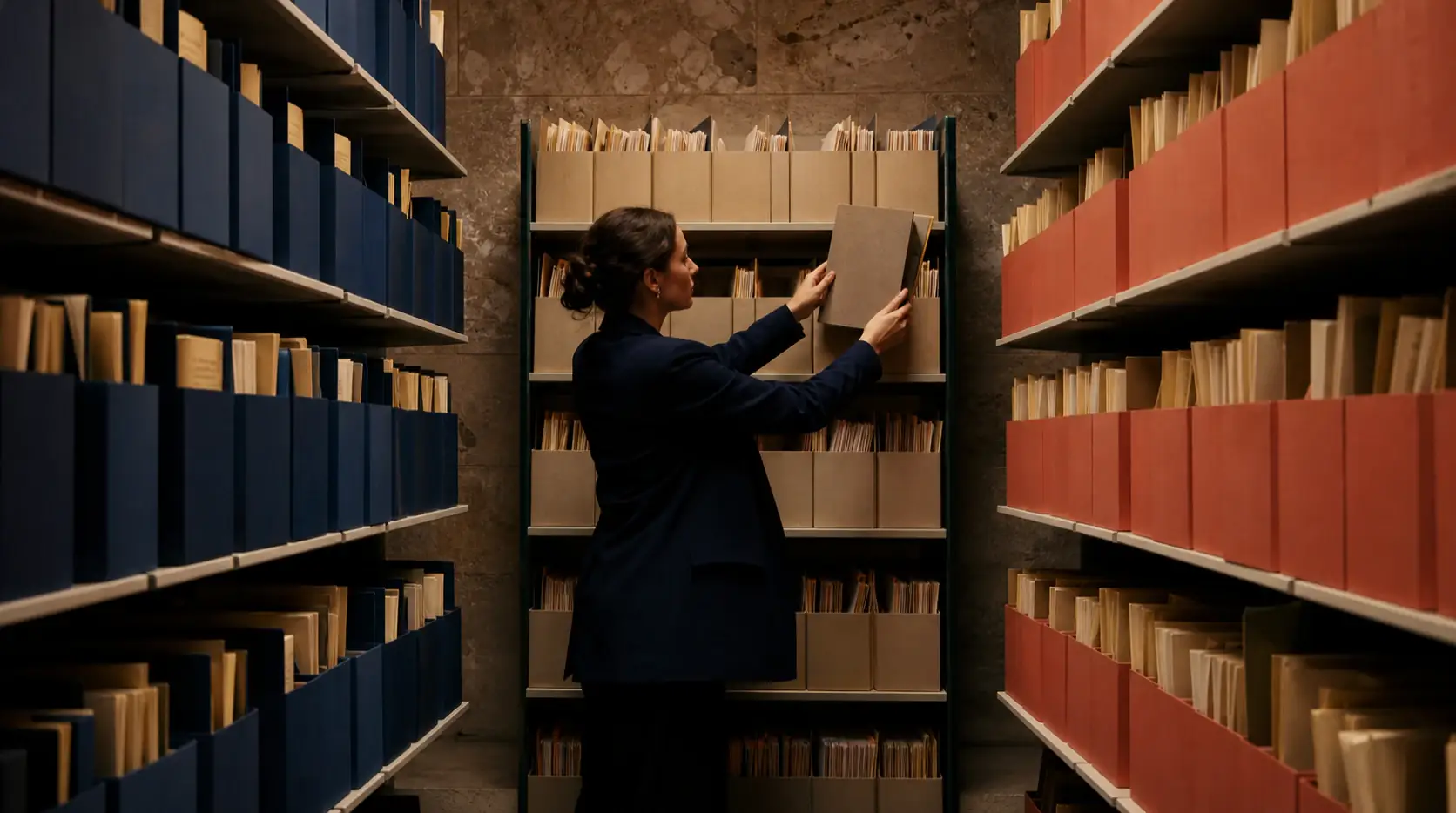 Researcher selecting a neutral case between separate win and loss archives